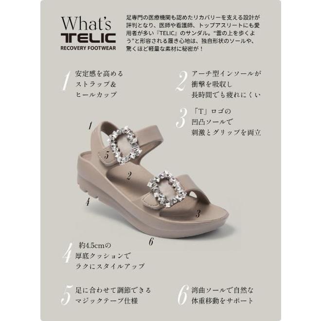 【TELIC｜CELFORD】コラボビジューリカバリーサンダル MOC 37 TELIC｜CELFORD】コラボビジューリカバリーサンダル(サンダル