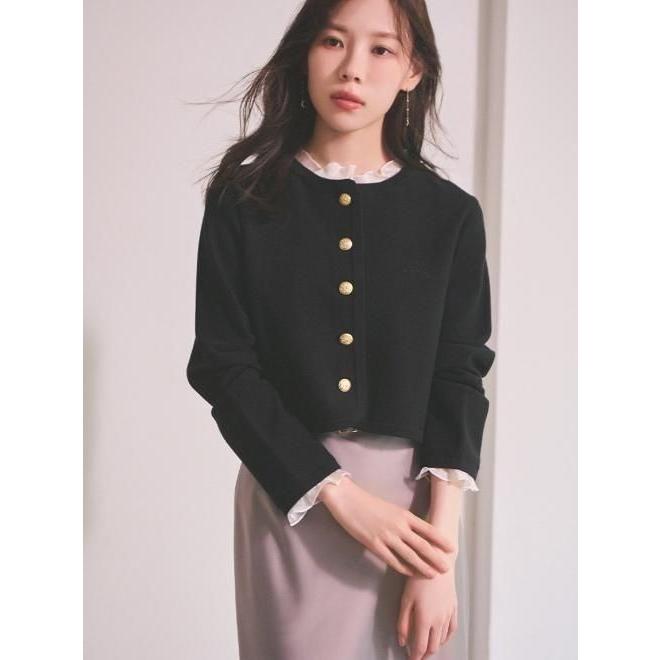 celford セルフォード フリルデタッチャブルカーディガン ネイビー NVY セルフォード CELFORD フリルデタッチャブルカーディガン （GRY