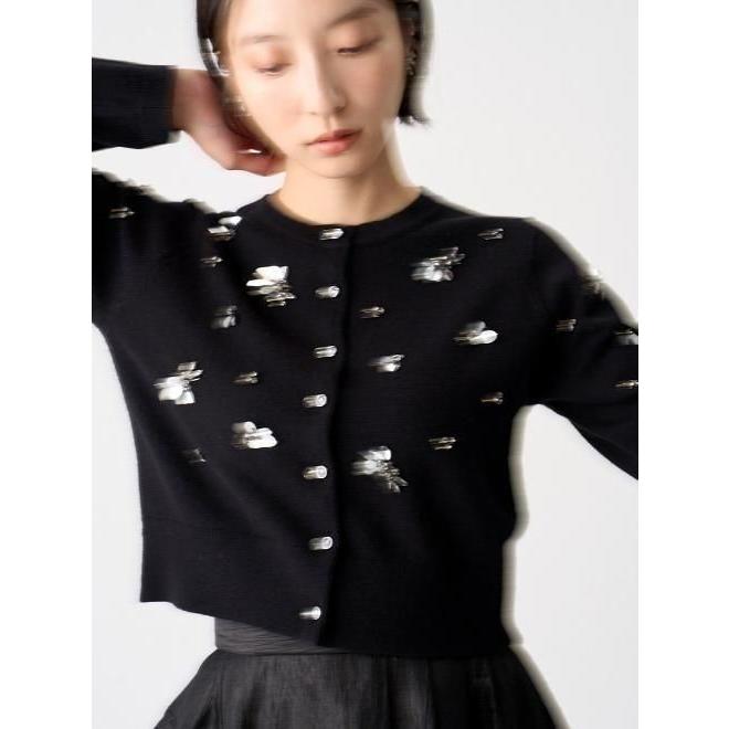 セルフォード2025AW現行商品ペタルビジューカーディガン CELFORD（セルフォード） ペタルビジューカーディガン cwnd255074