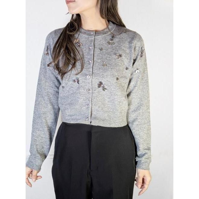 【新品タグ付き】CELFORD ペタルビジューカーディガン CELFORD（セルフォード） カーディガン ペタルビジューカーディガン