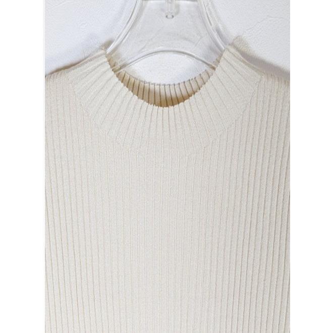 美品◆CELFORD 裾シアーリブニットワンピース◇アイボリー 36 CELFORD（セルフォード） 裾シアーリブニットワンピース 23秋冬