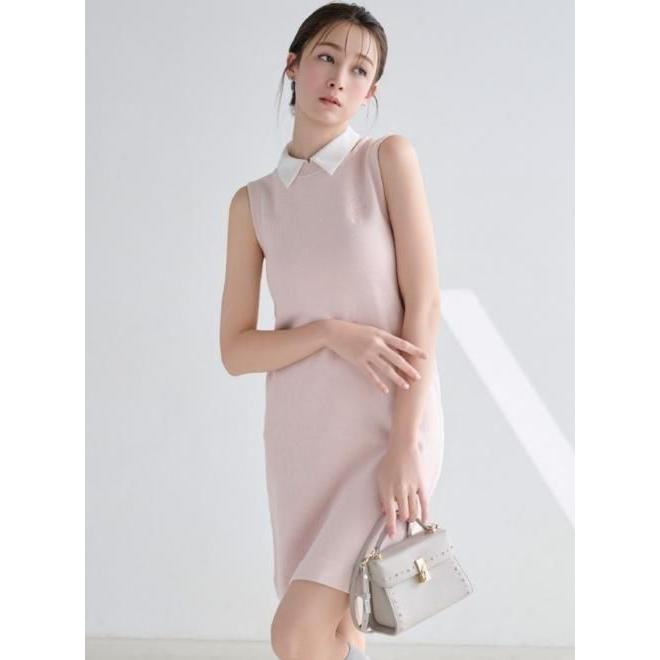 (期間限定15%OFF&300円OFF) CELFORD  / セルフォード 襟付きニットワンピースセット  26春夏 CWNO261091の画像