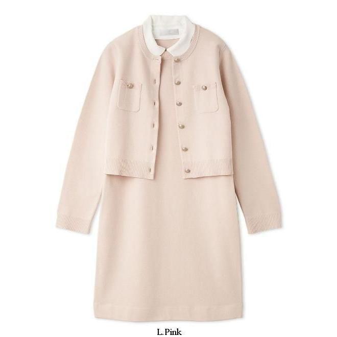 (期間限定15%OFF&300円OFF) CELFORD  / セルフォード 襟付きニットワンピースセット  26春夏 CWNO261091の画像
