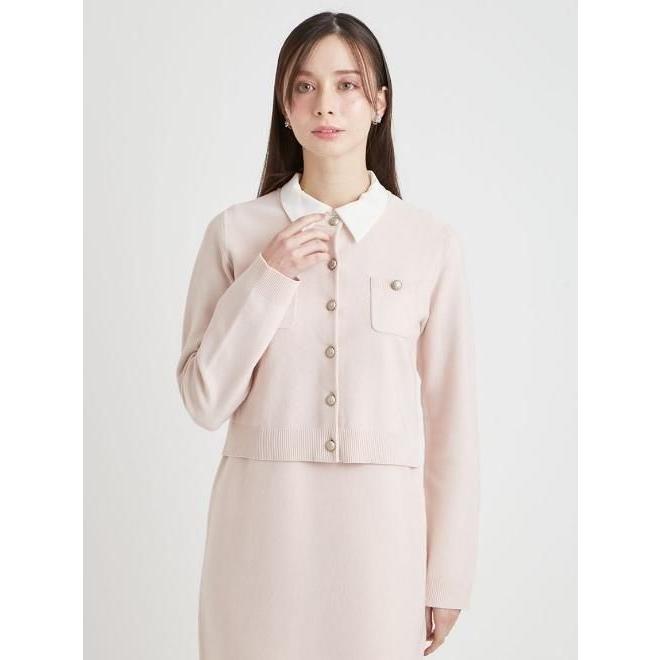 美品 CELFORD セルフォード ニット セットアップ 1点 ピンク系 レーヨン 他 ワンピース カーディガン レディース AM3734A18 極美品♡セルフォード ツィードニットセットアップ ニットワンピース