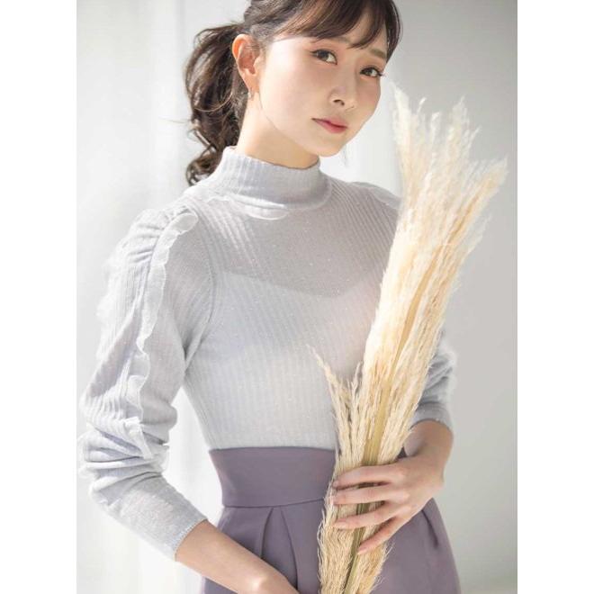 【CELFORD×石井美保】フリルディティールリブニット CELFORD（セルフォード） (セール40%OFF) 石井美保さん フリル