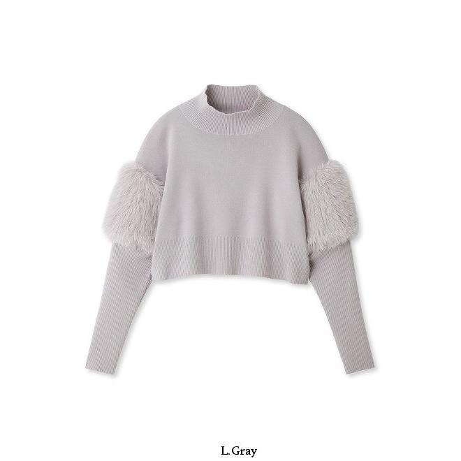 ほぼ未使用✨2024年購入 セルフォード シルク混 ファー袖 ニット CELFORD（セルフォード）の「シルクブレンドショートファー