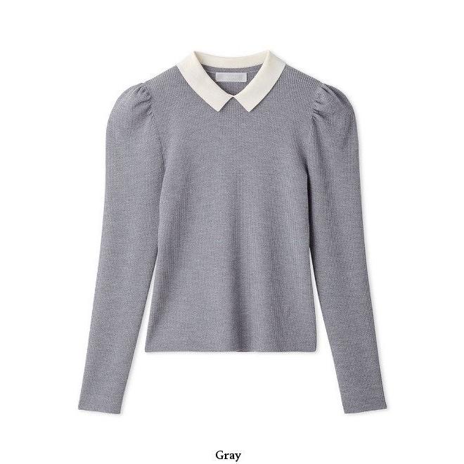 CELFORD（セルフォード） (12%OFF) シルク混衿付きニットプルオーバー