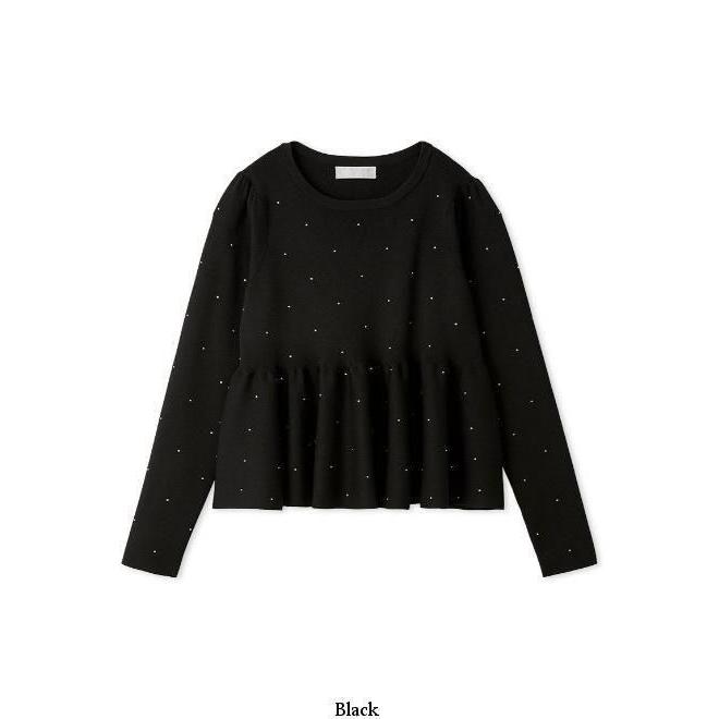 CELFORD　ビジュー　ニット　プルオーバー　ペプラム トップス　ペプラム今期 CELFORD（セルフォード） (10%OFF&300円OFF) ホットフィットビジュー