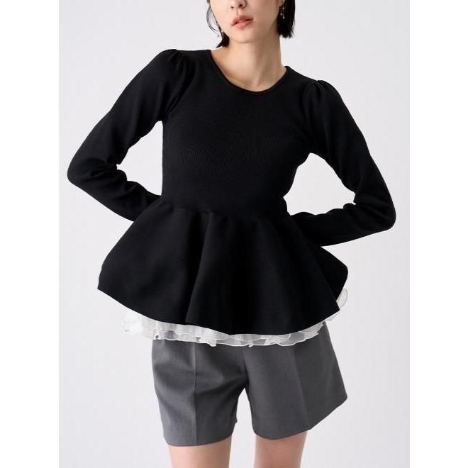 CELFORD（セルフォード） (10%OFF&300円OFF) ペプラムドッキングニット
