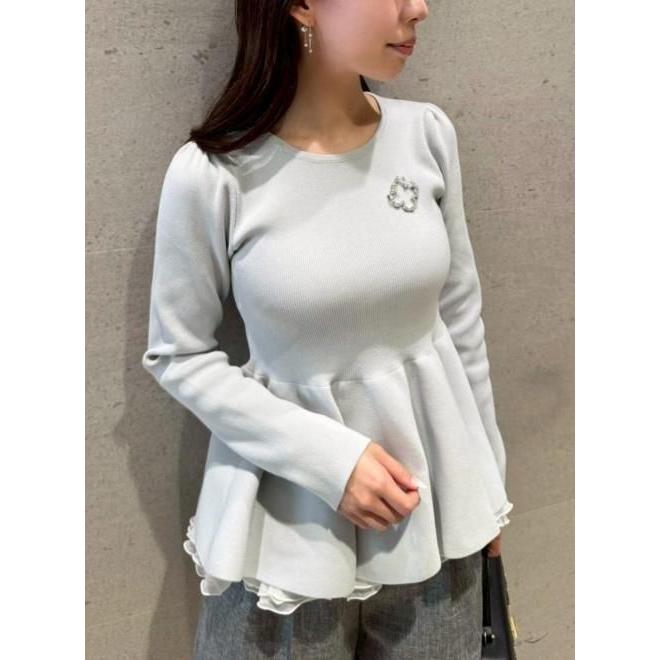 CELFORD（セルフォード） (10%OFF&300円OFF) ペプラムドッキングニット
