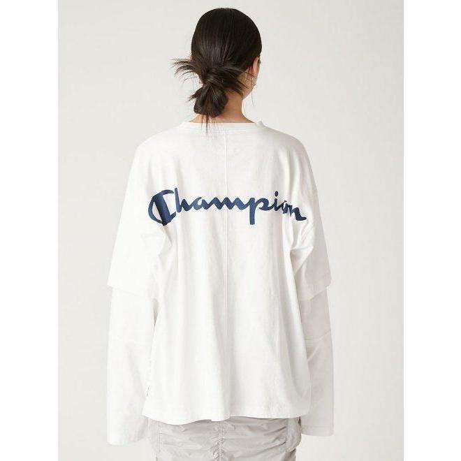売約済み★【FRAY I.D×Champion】バックプリントロングTシャツ FRAY I.D(フレイ アイディー)の「【FRAY I.D×Champion】バックプリント