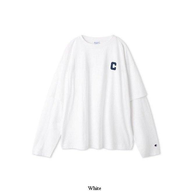 【早い者勝ち！】FRAY I.D×Champion ルーズロングTシャツ FRAY I.D(フレイ アイディー)の「【FRAY I.D×Champion】バックプリント