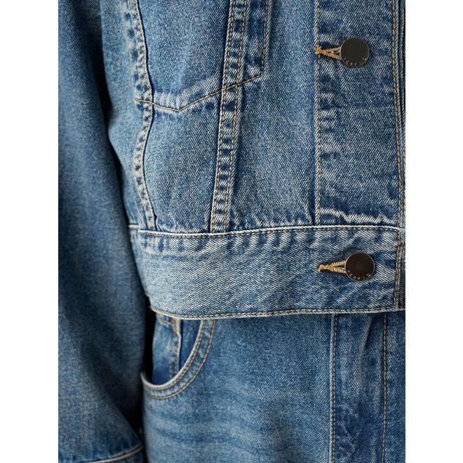 新作！FRAY I.D ショート丈オーバービジューデニムジャケット FRAY I.D（フレイアイディー）の「ショート丈オーバービジュー