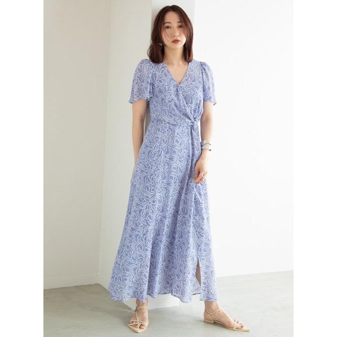 FRAY I.D フレイアイディー カシュクールプリントワンピース 22春夏