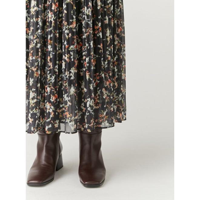 フレイアイディー　ワンピース　プリントプリーツラッフルワンピース 最終値下げFRAY I.D プリントプリーツラッフルワンピース フレイ