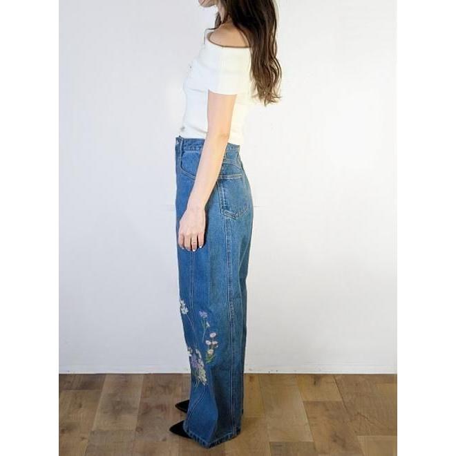 FRAY I.D / フレイアイディー フラワーエンブロイダリーデニム