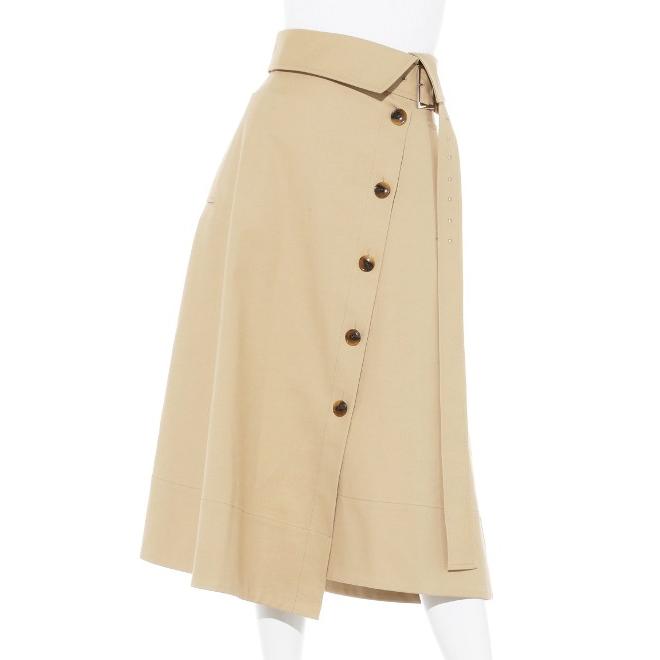 【新品未使用】FRAY I.D プリーツコンビスカート　ベージュ 中古・古着通販】FRAY ID (フレイ アイディー) プリーツチュール