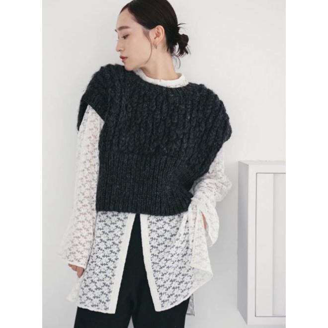 Hella / ヘラ SLAB KNIT COCOON VEST 23秋冬 h233-01 (60%OFF&PT5 