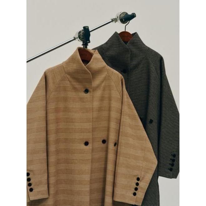 10%OFF&300円OFF) Hella / ヘラ tweed long coat 25秋冬 h253-01