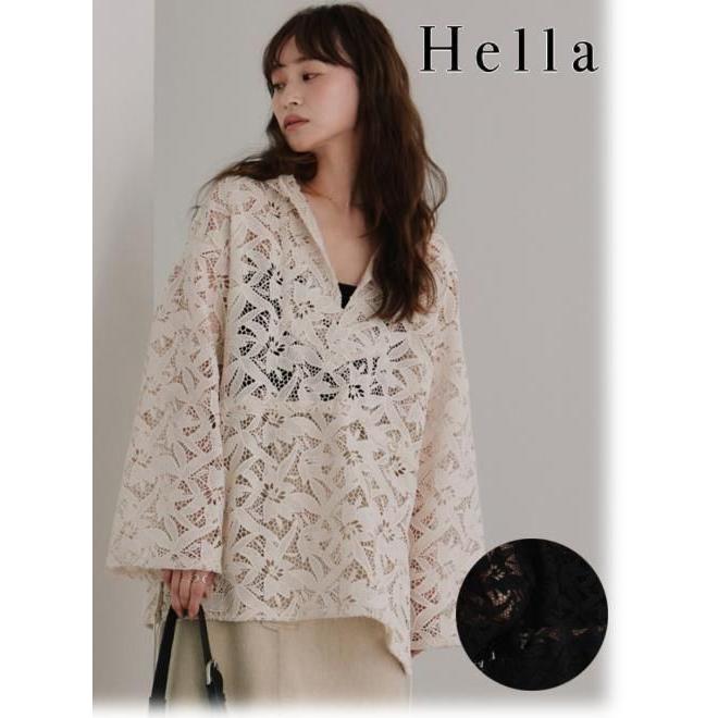 Hella / ヘラ flower lace hoodie 25秋冬 h253-13 (10%OFF&300円