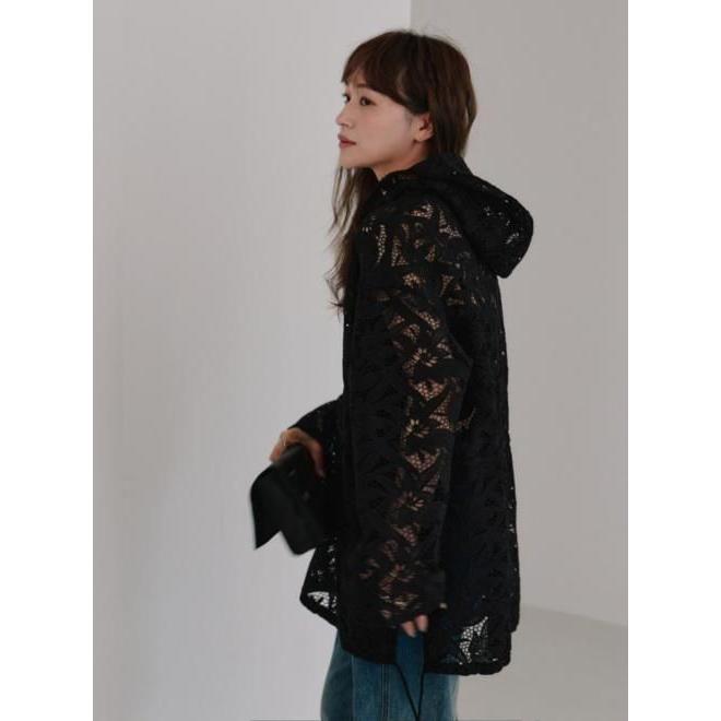 Hella / ヘラ flower lace hoodie 25秋冬 h253-13 (10%OFF&300円