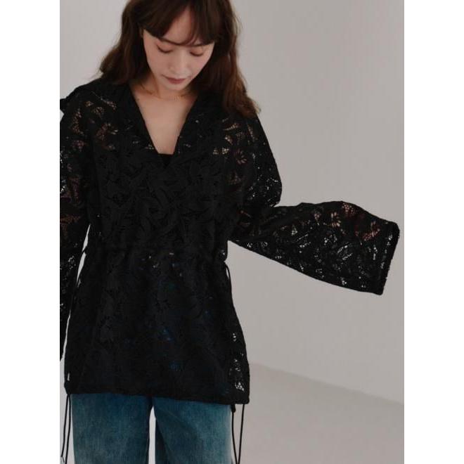 Hella / ヘラ flower lace hoodie 25秋冬 h253-13 (10%OFF&300円