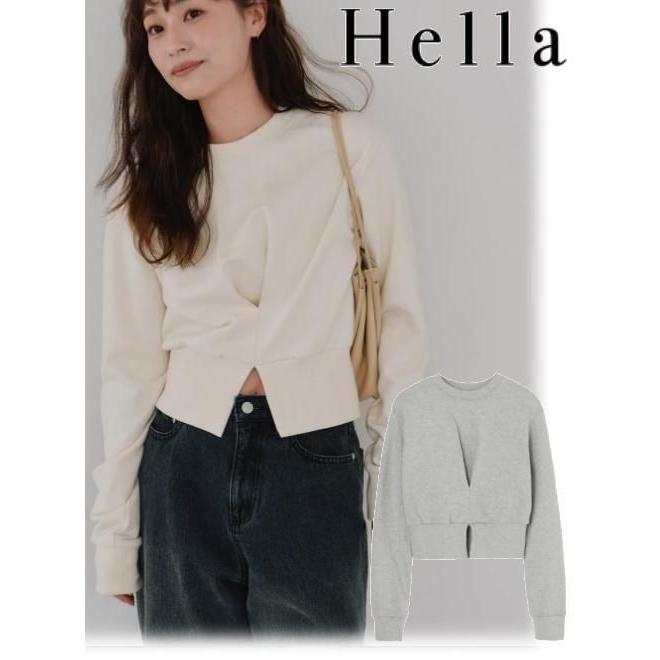 10%OFF&300円OFF) Hella / ヘラ front tuck cropped sweat 25秋冬 h253