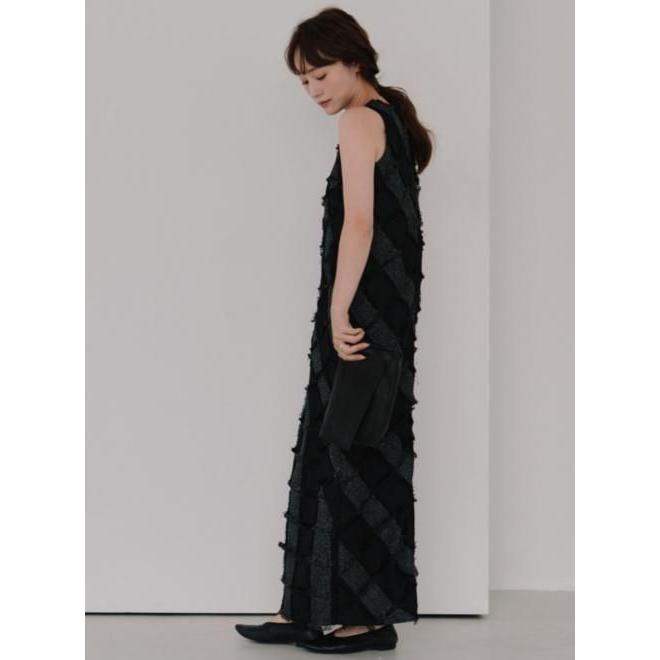 Hella / ヘラ cut jacquard patchwork dress 25秋冬 h253-44 (10