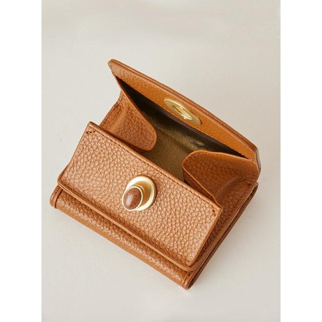 Hashibami（ハシバミ） (10%OFF) 天然石ミニウォレット BROWN Ha-2008