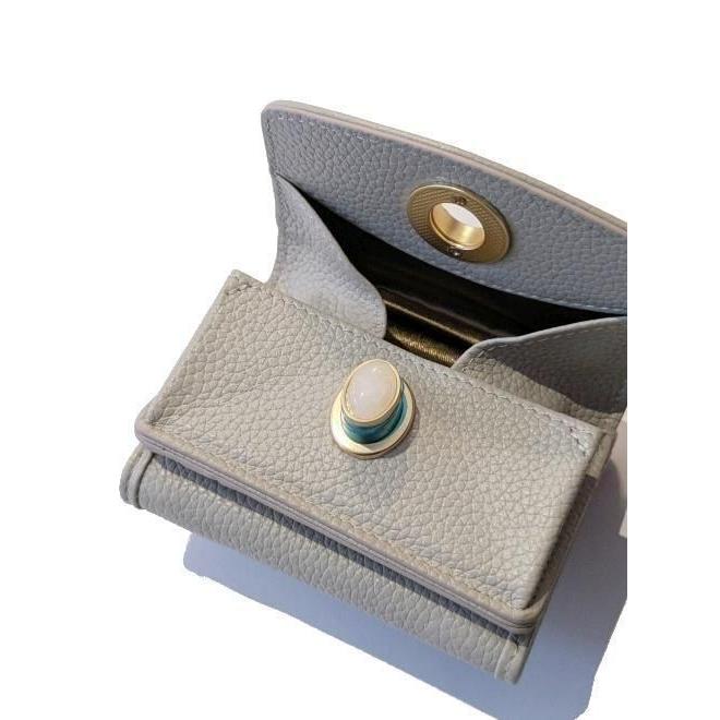 Hashibami（ハシバミ） (10%OFF) 天然石ミニウォレット LIGHT GRAY 2