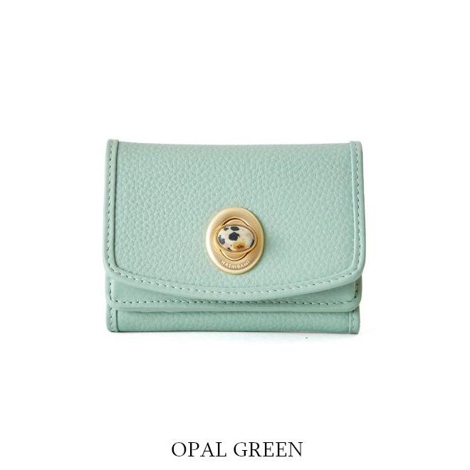 Hashibami（ハシバミ） (10%OFF) 天然石ミニウォレット OPAL GREEN .2