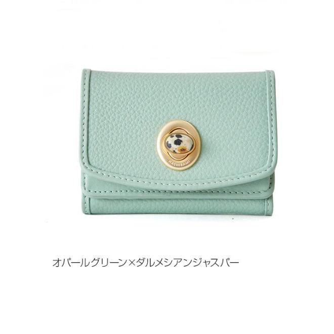 Hashibami（ハシバミ） (10%OFF) 天然石ミニウォレット OPAL GREEN .2