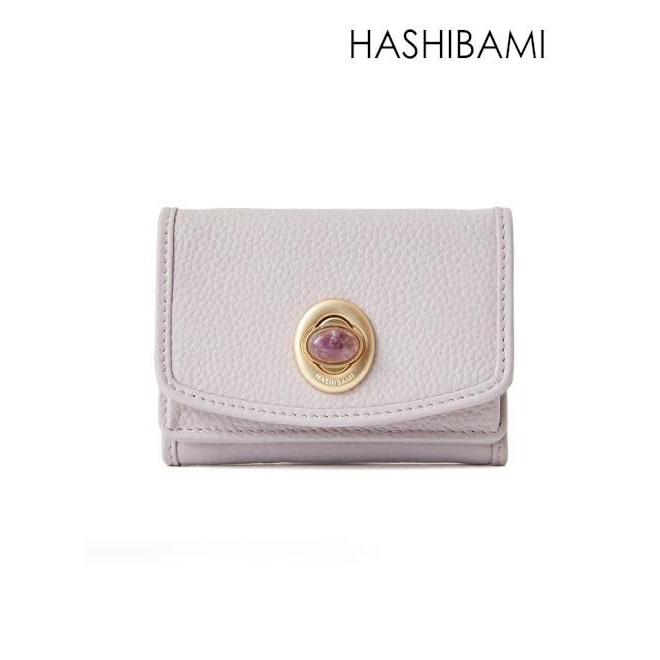 未使用 HASHIBAMI 三つ折り財布 天然石 シルバー ミニ 財布 ハシバミ Hashibami（ハシバミ） 天然石ミニウォレット Lt.LAVENDER 25春夏 Ha