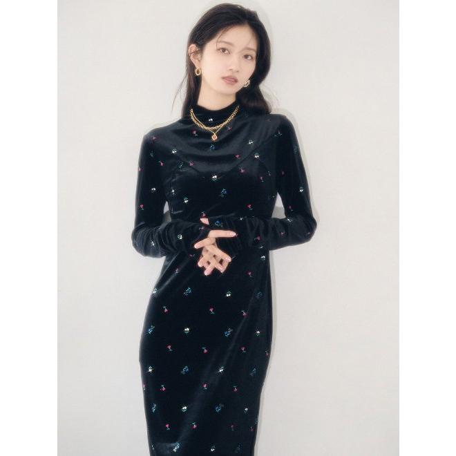 Lily Brown / リリーブラウン エンブロイダリーフラワーワンピース 23秋冬. LWCO235112 (15%OFF&PT5倍) sp15 Lily Brown / リリーブラウン エンブロイダリーフラワーワンピース 23秋冬. LWCO235112 (15%OFF&PT5倍) sp15