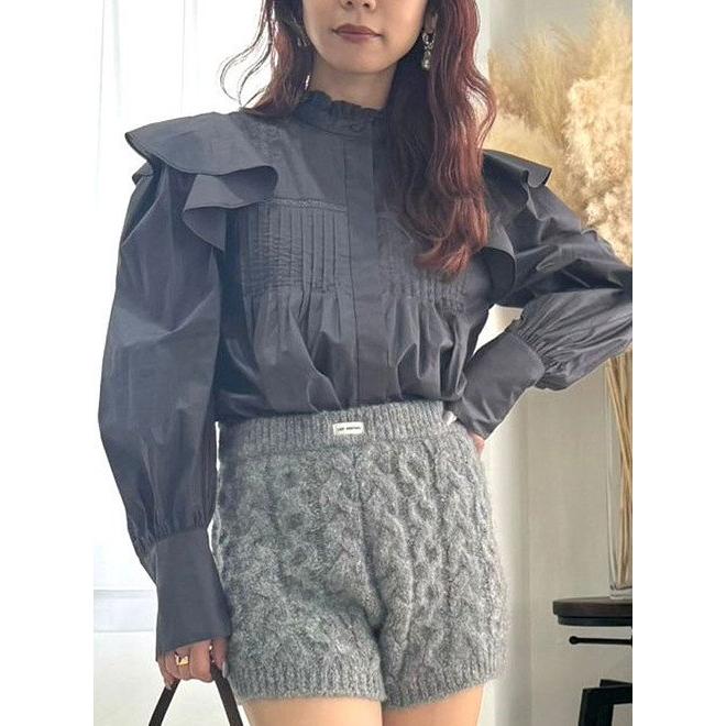 LILY BROWN（リリーブラウン） (セール50%OFF) コットンフリルブラウス