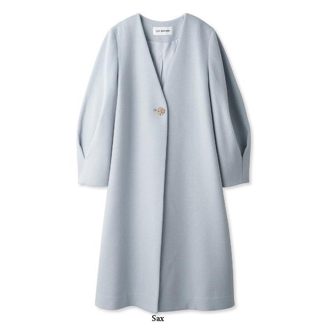 ノーカラー ロングコート リリーブラウン LILY BROWN（リリーブラウン）の「ノーカラーコート（ノーカラー