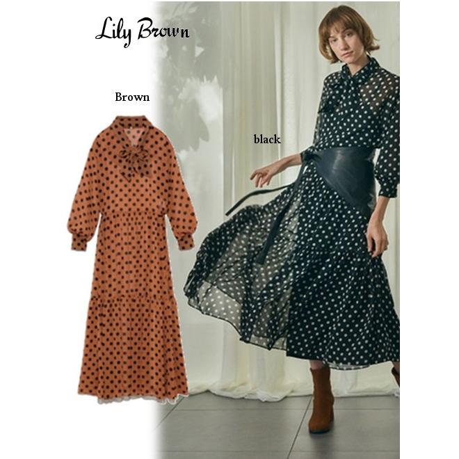 Lily Brown リリーブラウン ボウタイボリュームワンピース 春夏 Lwfo1141 マキシワンピース Lwfo1141 Hearty Select Yahoo店 通販 Yahoo ショッピング