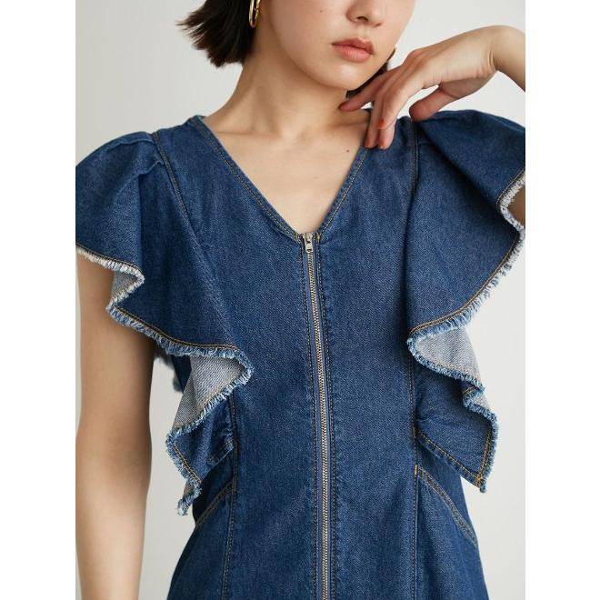 LILY BROWN Lily Brown / リリーブラウン フロントファスナーフリル  