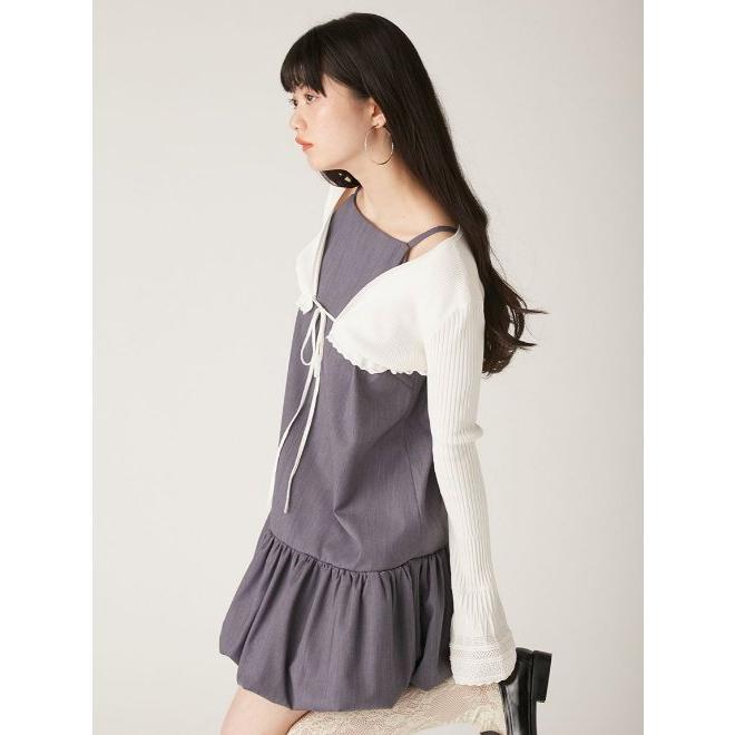 LILY BROWN バブルヘムストレッチミニワンピース バブルヘムストレッチミニワンピース(508159810)｜阪急百貨店