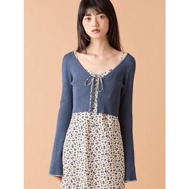 リリーブラウン　ニットトップス×キャミワンピセット LILY BROWN リリーブラウン Lily Brown ニットトップス×キャミワンピ