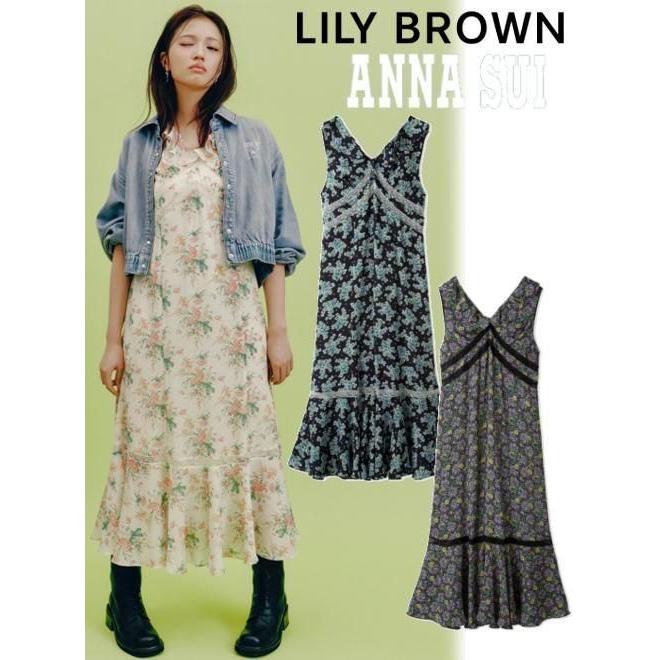 新品！ANNA SUI 花柄ノースリーブマキシドレス LILY BROWN（リリーブラウン） (期間限定10%OFF&300円OFF) ANNA SUI