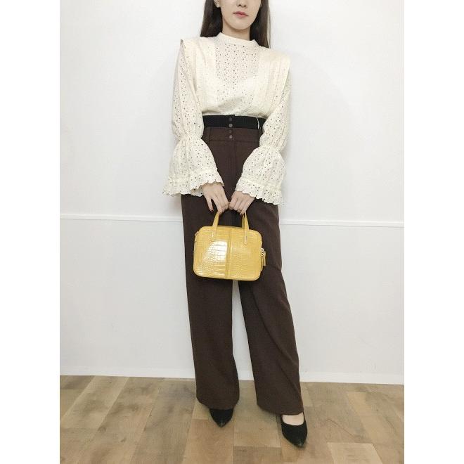 LILY BROWN（リリーブラウン） ウエストリブタックパンツ 19秋冬