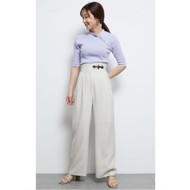 LILY BROWN（リリーブラウン） トグル付きストレートパンツ 20春夏