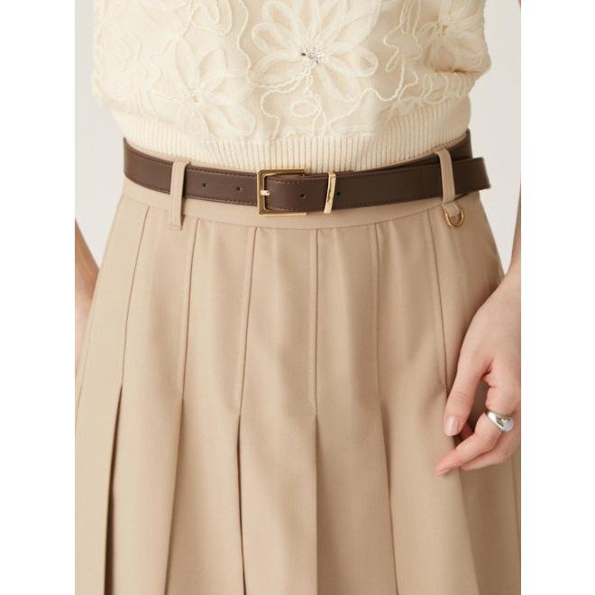LILY BROWN（リリーブラウン） (セール50%OFF) ベルト付プリーツスカ
