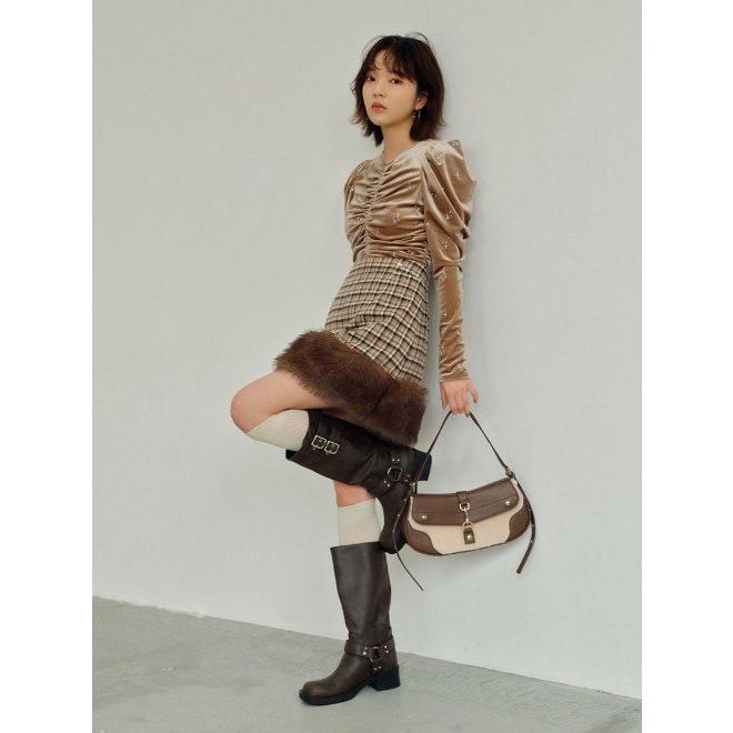 LILY BROWN（リリーブラウン） (セール50%OFF) エコファーミニスカ