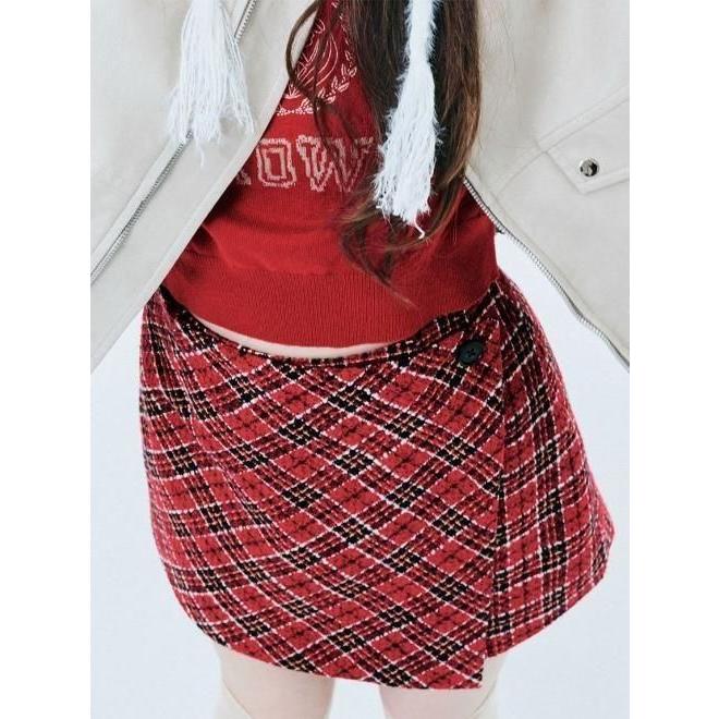 LILY BROWN（リリーブラウン） (セール60%OFF) ロービングチェックスカ