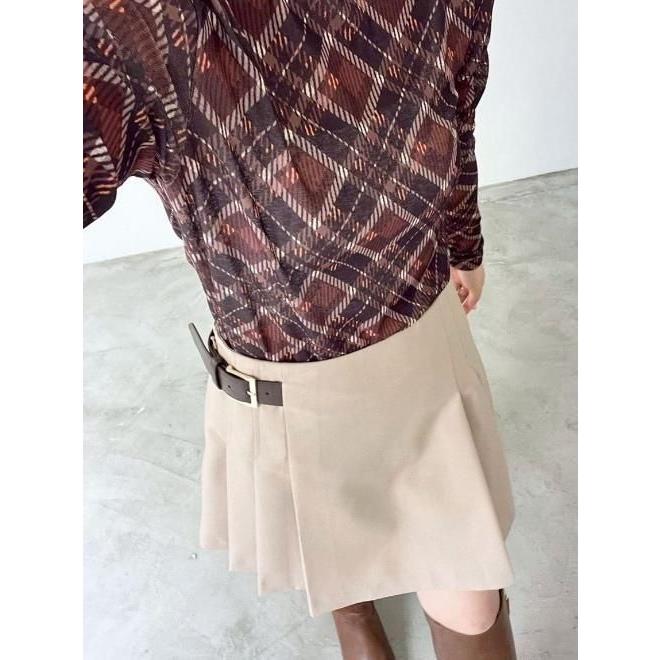 ベルトセットミディプリーツスカート　リリーブラウン　LILY BROWN LILYBROWN リリーブラウン ベルトセットミディプリーツスカート 完売