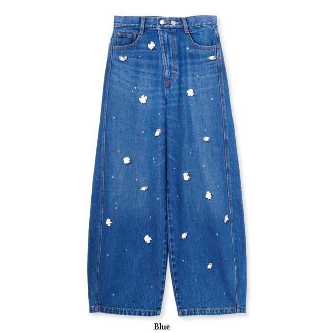 (期間限定10%OFF) Lily Brown  / リリーブラウン バリエーションビジューデニムパンツ  26春夏.予約  LWFP264803 入荷予定 : 6月中旬〜の画像