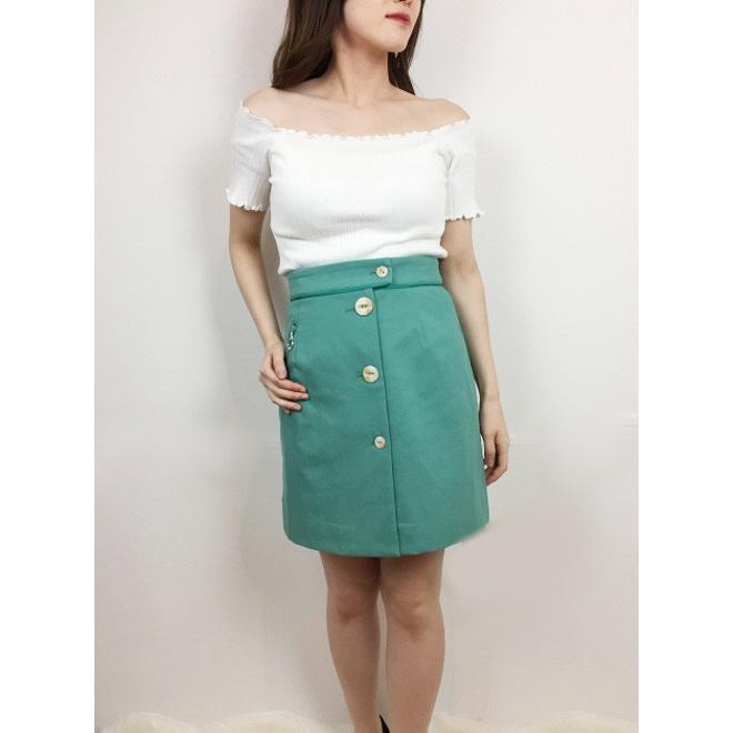 LILY BROWN（リリーブラウン） ラップボタンミニスカート 19春夏