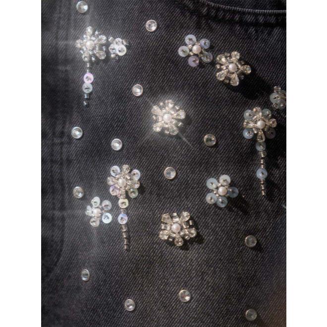 LILY BROWN（リリーブラウン） (セール50%OFF) ビジューデニムミニ  